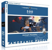 New York Puzzle Company FINAL SALE New York Puzzle Co. Cornell Lab: Midnight Migration Panoramic Puzzle 500pcs