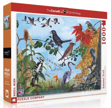 New York Puzzle Company New York Puzzle Co. Cornell Lab: Autumn Trail Puzzle 1000pcs
