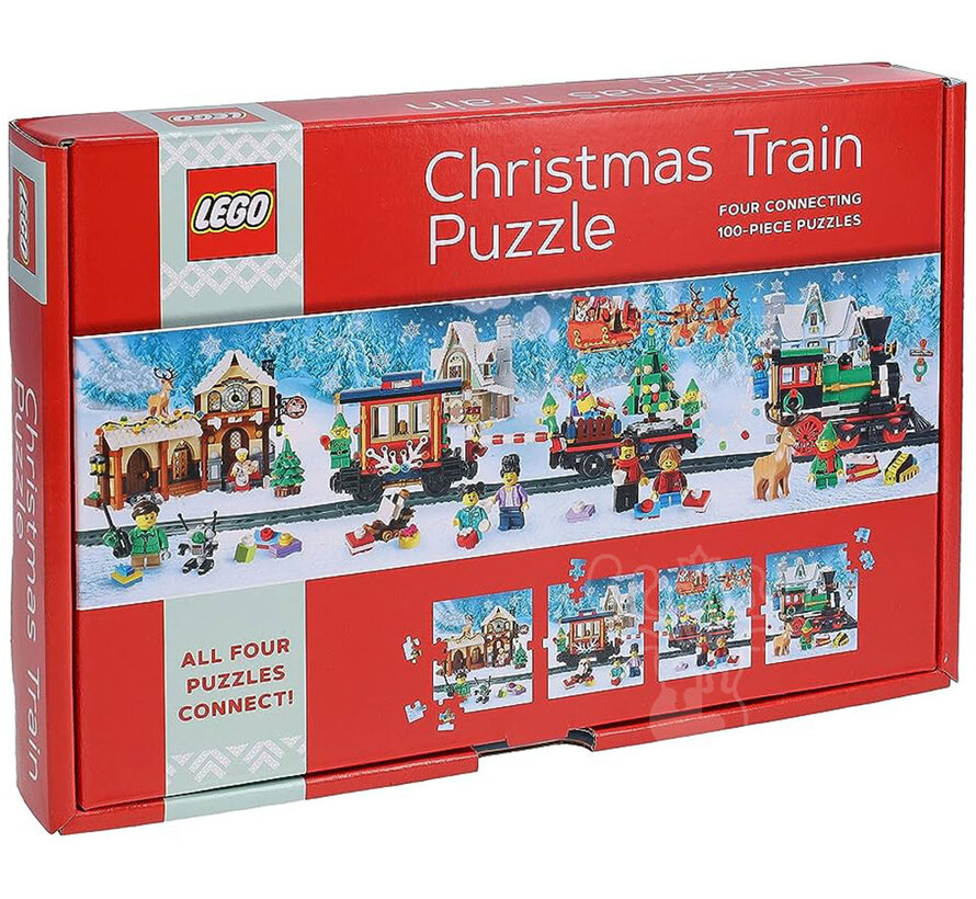 Chronicle LEGO Christmas Train Puzzle 4 x 100pcs