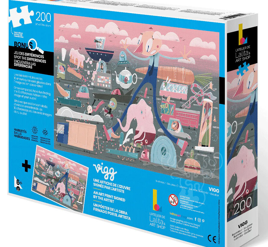 FINAL SALE Lalita Puzzle Panic in Traffic Puzzle 200pcs