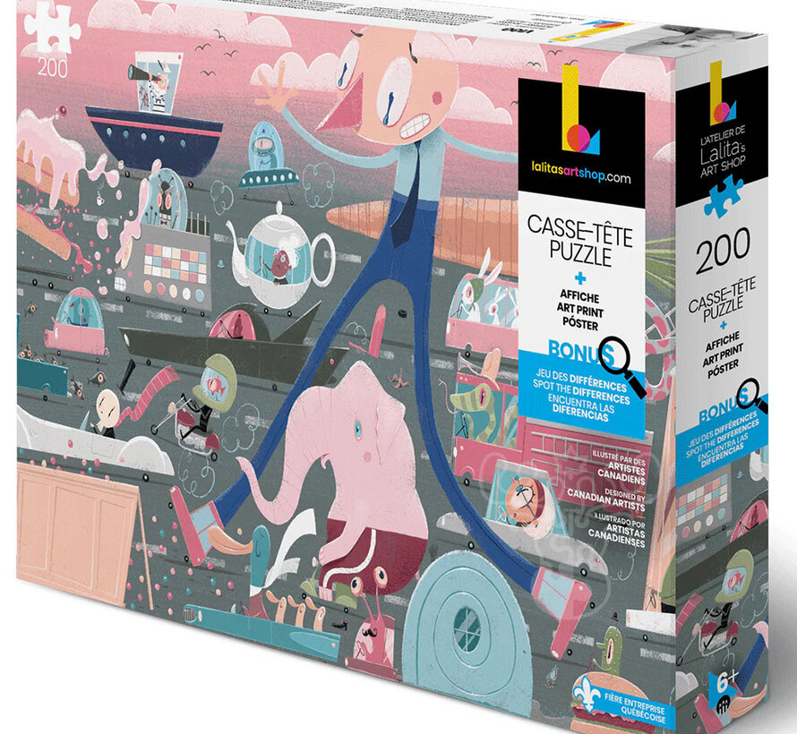 FINAL SALE Lalita Puzzle Panic in Traffic Puzzle 200pcs
