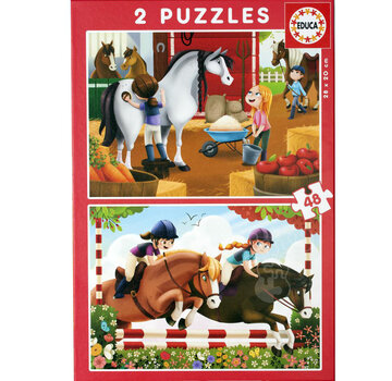Educa Borras Educa Horses Puzzle 2x48pcs