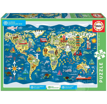 Educa Borras Educa World Map Puzzle 200pcs