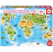 Educa Borras Educa Monuments World Map Puzzle 150pcs