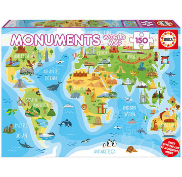 Educa Borras Educa Monuments World Map Puzzle 150pcs