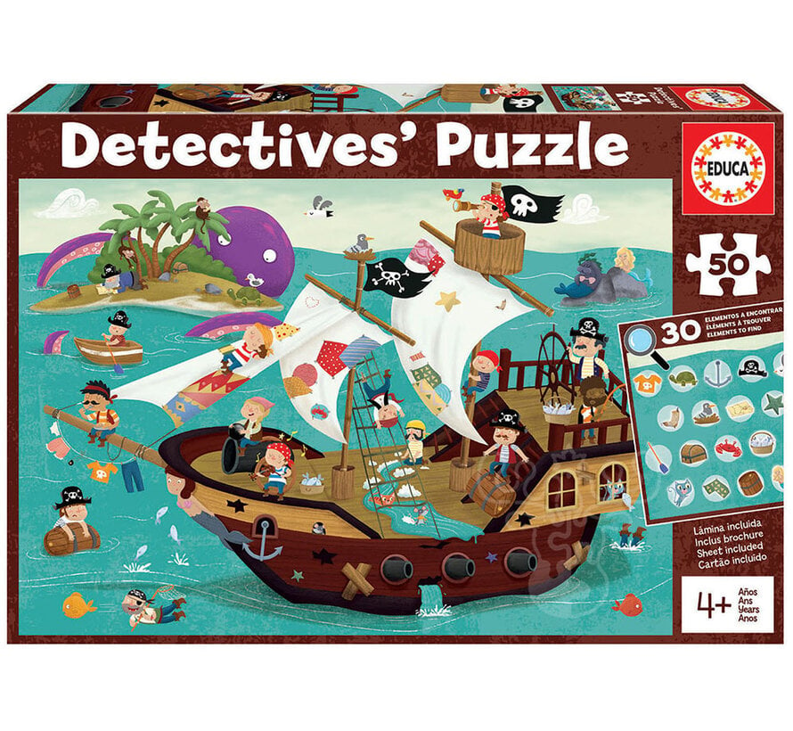 Educa Detectives: Pirates Puzzle 50pcs