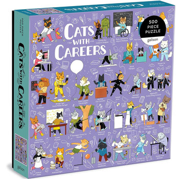 Galison Galison Cats with Careers Puzzle 500pcs