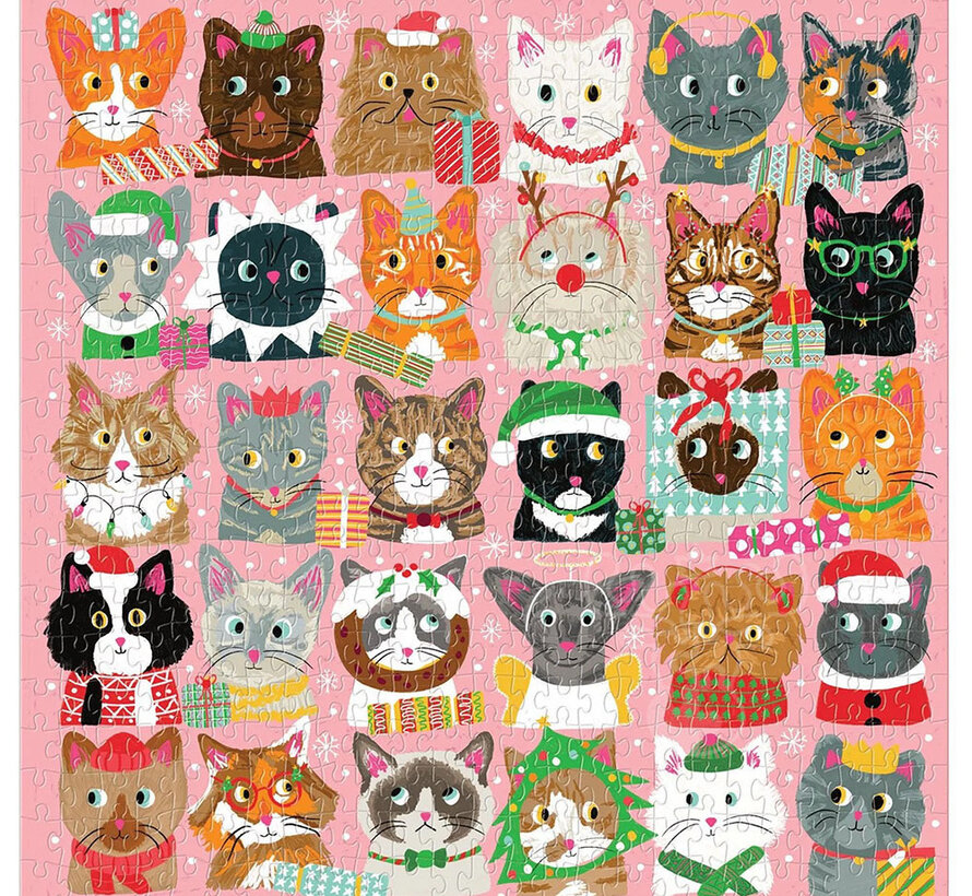 Galison Festive Fur Balls Puzzle 500pcs