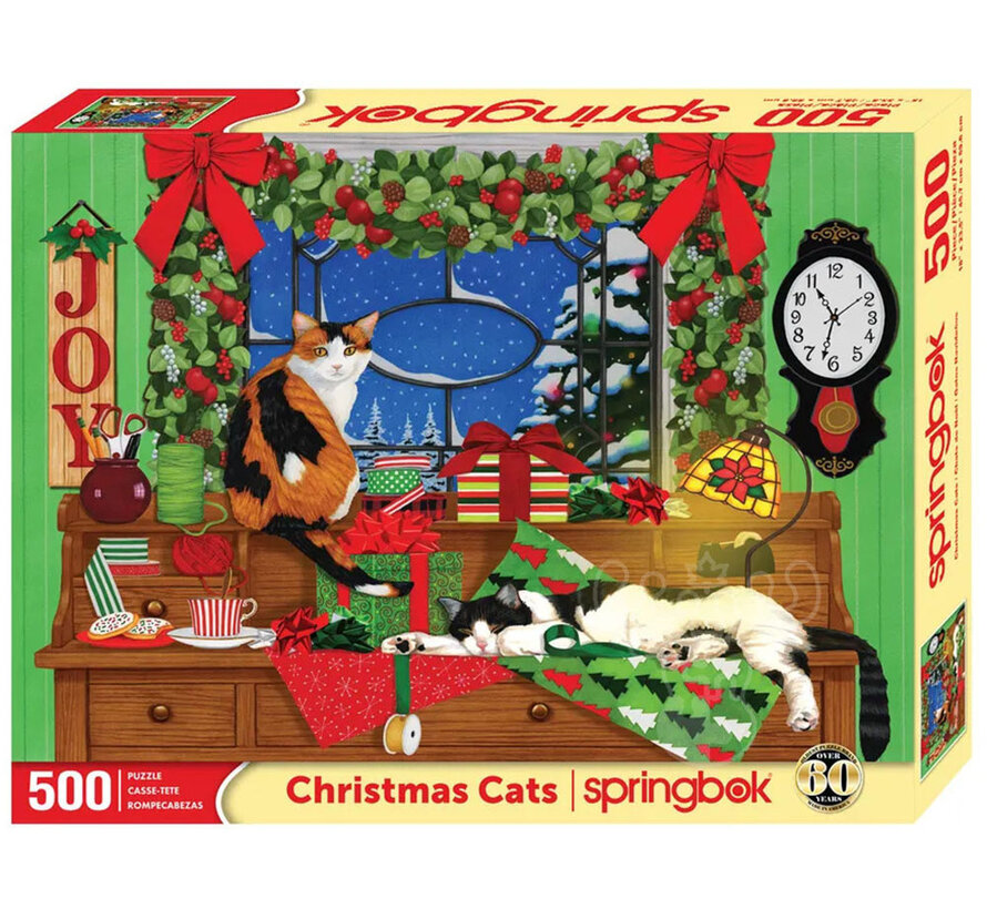 Springbok Christmas Cats Puzzle 500pcs