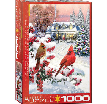 Eurographics Eurographics Artist Label Macneil: Cardinal Pair Puzzle 1000pcs