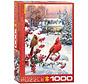 Eurographics Artist Label Macneil: Cardinal Pair Puzzle 1000pcs