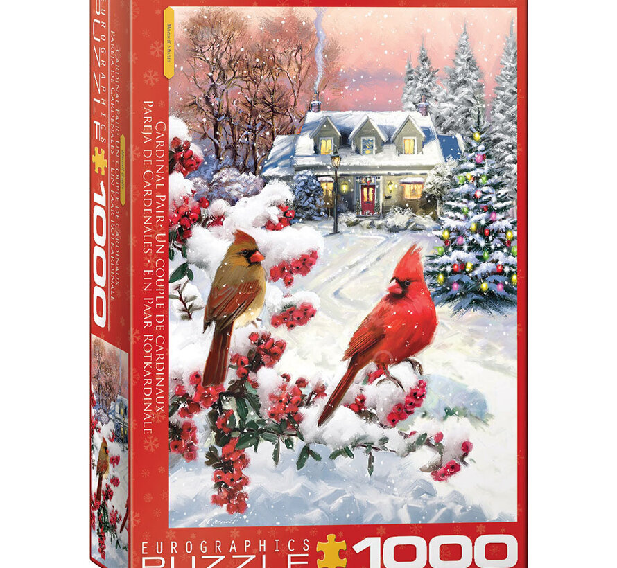 Eurographics Artist Label Macneil: Cardinal Pair Puzzle 1000pcs