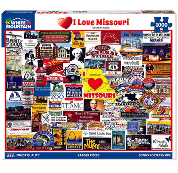 White Mountain FINAL SALE White Mountain I Love Missouri Puzzle 1000pcs