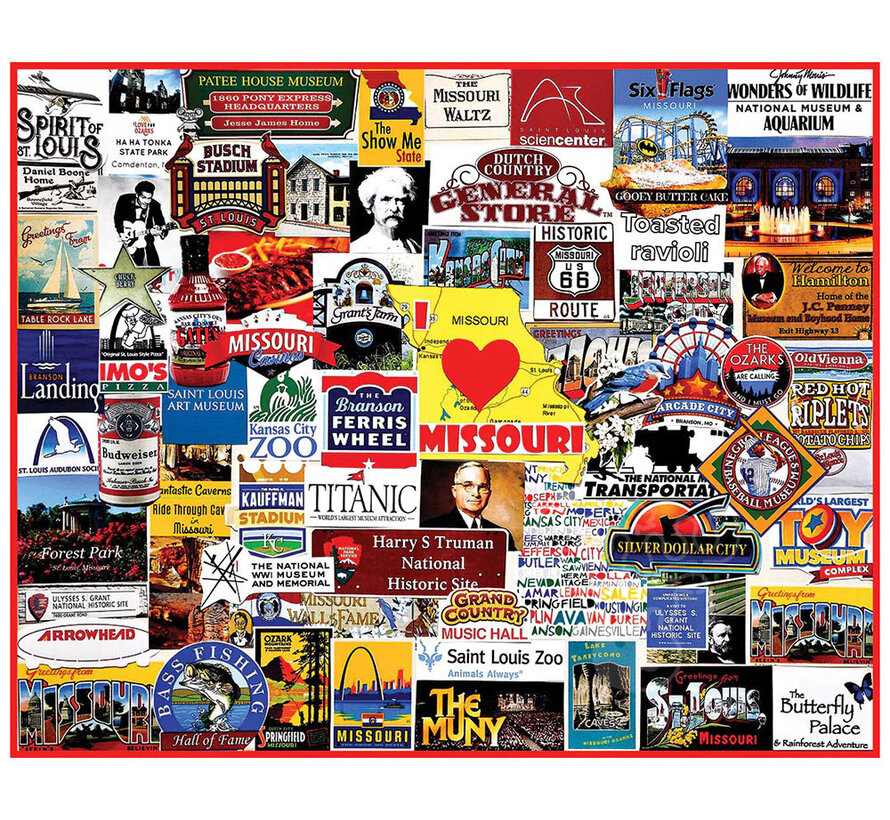 FINAL SALE White Mountain I Love Missouri Puzzle 1000pcs