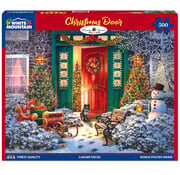 White Mountain White Mountain Christmas Door Puzzle 500pcs