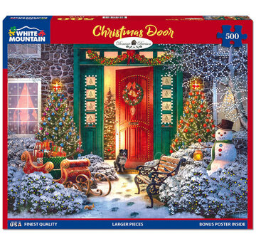 White Mountain White Mountain Christmas Door Puzzle 500pcs