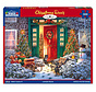 White Mountain Christmas Door Puzzle 500pcs