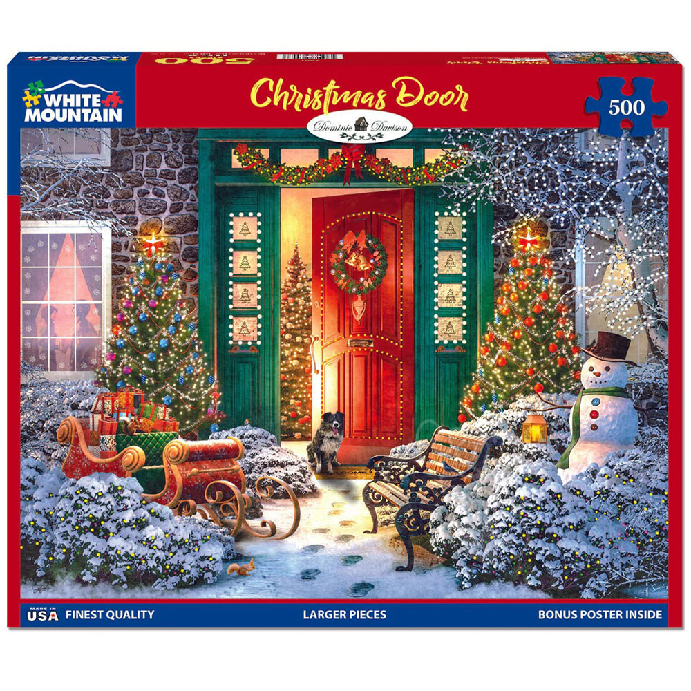  Christmas Jackクリスマス入手困難 White Mountain Christmas Door Puzzle 500pcs - Puzzles Canada