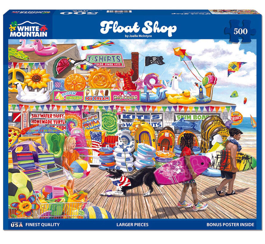 White Mountain Float Shop Puzzle 500pcs