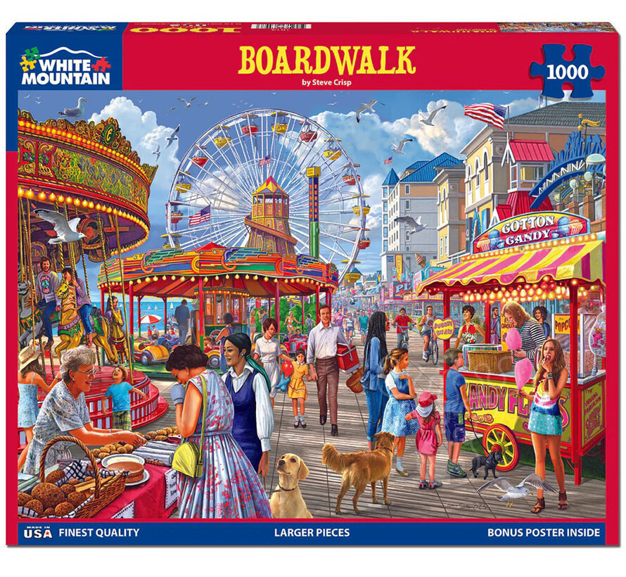 White Mountain Boardwalk Puzzle 1000pcs