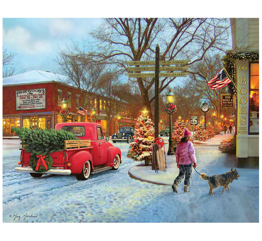 FINAL SALE White Mountain Main Street Christmas Puzzle 1000pcs RETIRED
