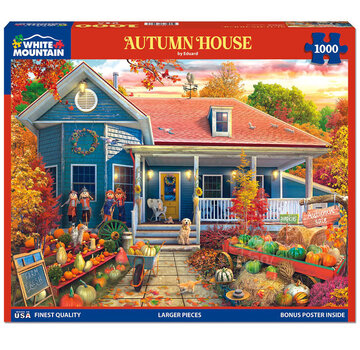 White Mountain White Mountain Autumn House Puzzle 1000pcs