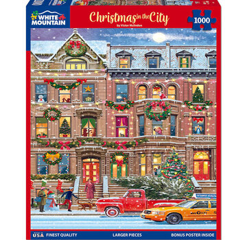 White Mountain White Mountain Christmas in the City Puzzle 1000pcs