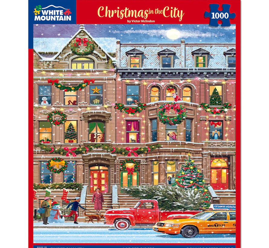 White Mountain Christmas in the City Puzzle 1000pcs