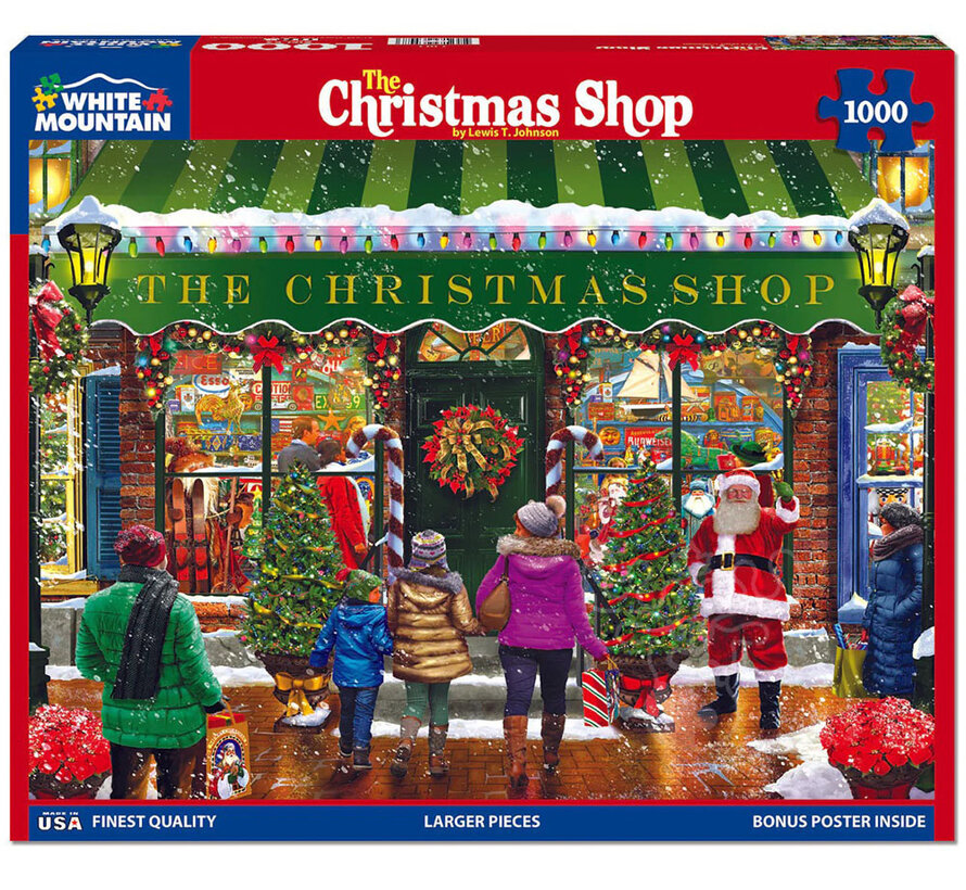 White Mountain The Christmas Shop Puzzle 1000pcs