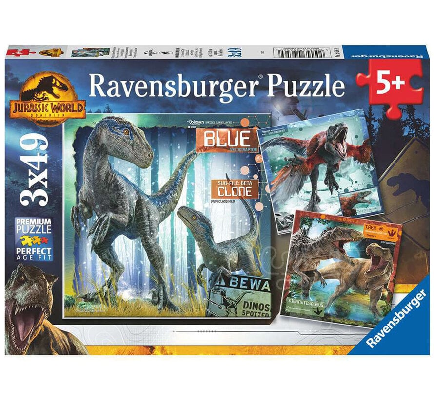 Ravensburger Jurassic World: Dominion Restricted Access Puzzle 3 x 49pcs