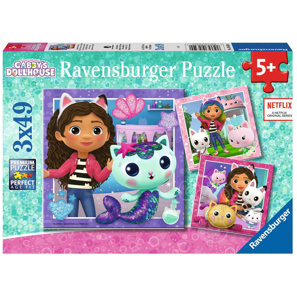 Ravensburger Gabby's Dollhouse Its Meow Time! Puzzle 3 x 49pcs