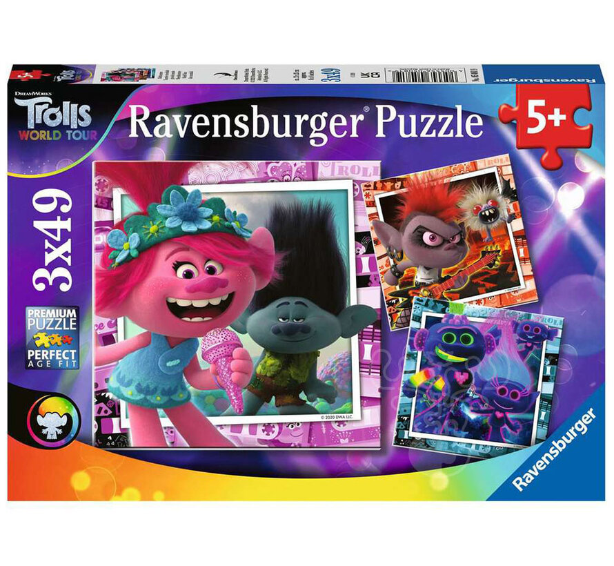 Ravensburger Trolls 2: World Tour Puzzle 3 x 49pcs