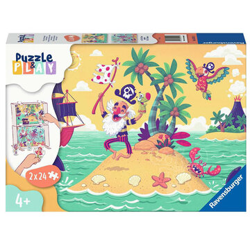 Ravensburger Ravensburger Puzzle & Play: Pirate Adventure Puzzle 2 x 24pcs