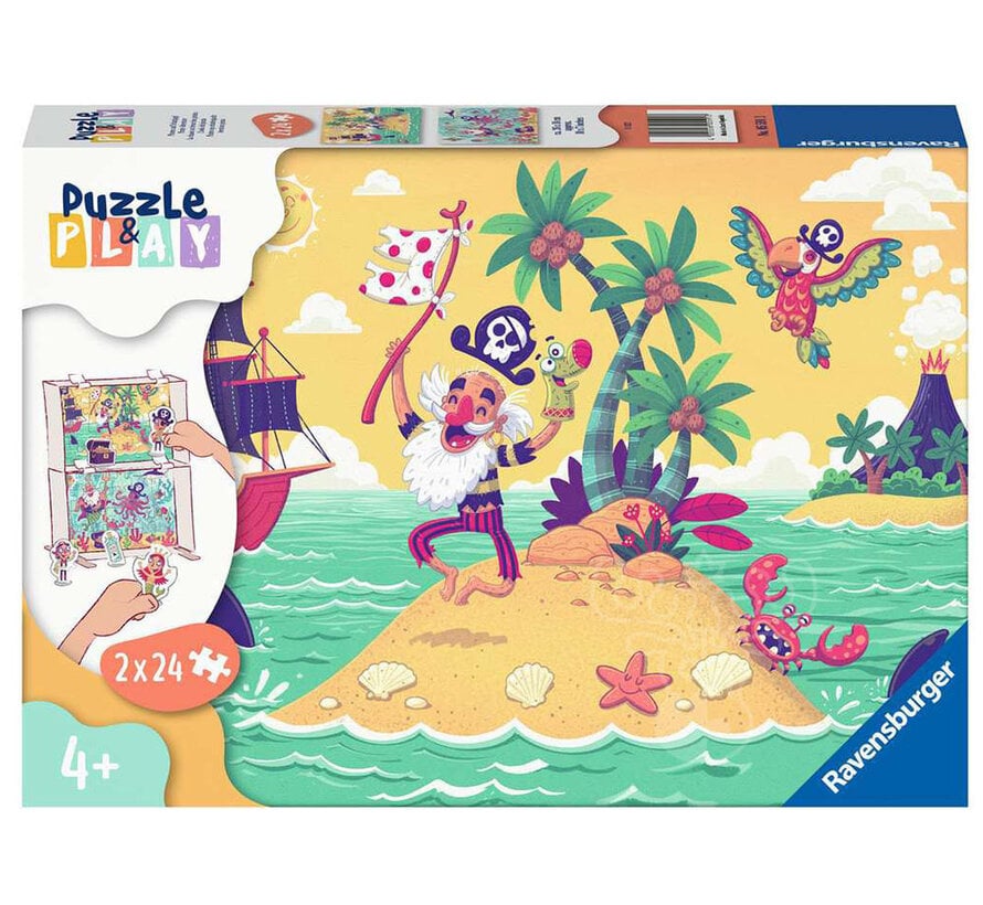 Ravensburger Puzzle & Play: Pirate Adventure Puzzle 2 x 24pcs
