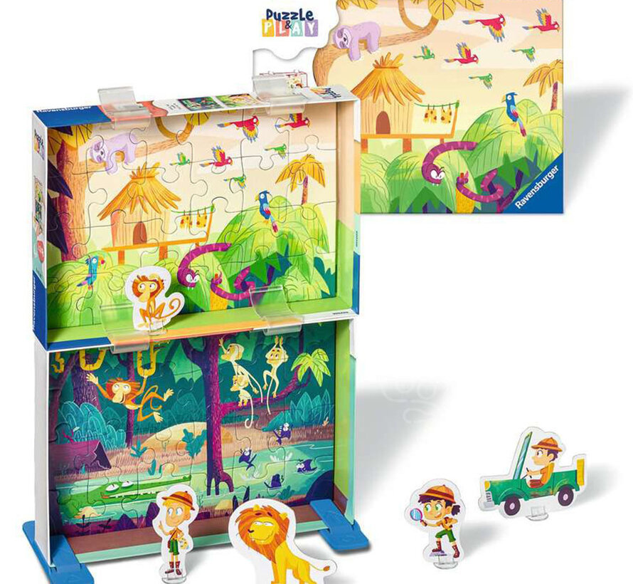 Ravensburger Puzzle & Play: Jungle Exploration Puzzle 2 x 24pcs