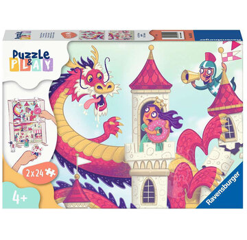 Ravensburger Ravensburger Puzzle & Play: The Donut Dragon Puzzle 2 x 24pcs