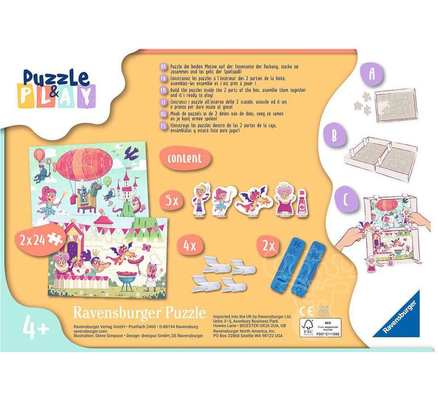 Ravensburger Puzzle & Play: Royal BBQ Puzzle 2 x 24pcs