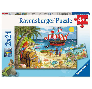 Ravensburger Ravensburger Pirates and Mermaids Puzzle 2 x 24pcs