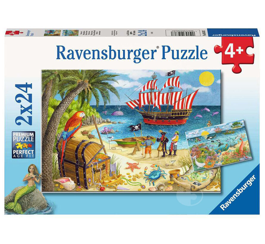 Ravensburger Pirates and Mermaids Puzzle 2 x 24pcs