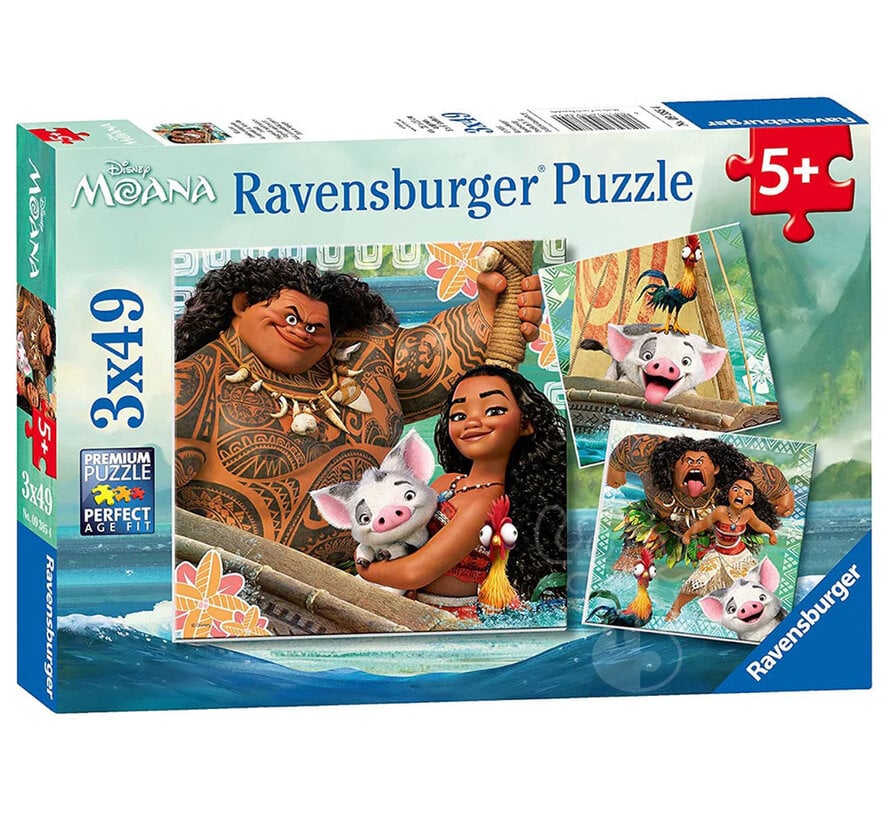 Ravensburger Disney Moana: Born To Voyage Puzzle 3 x 49pcs