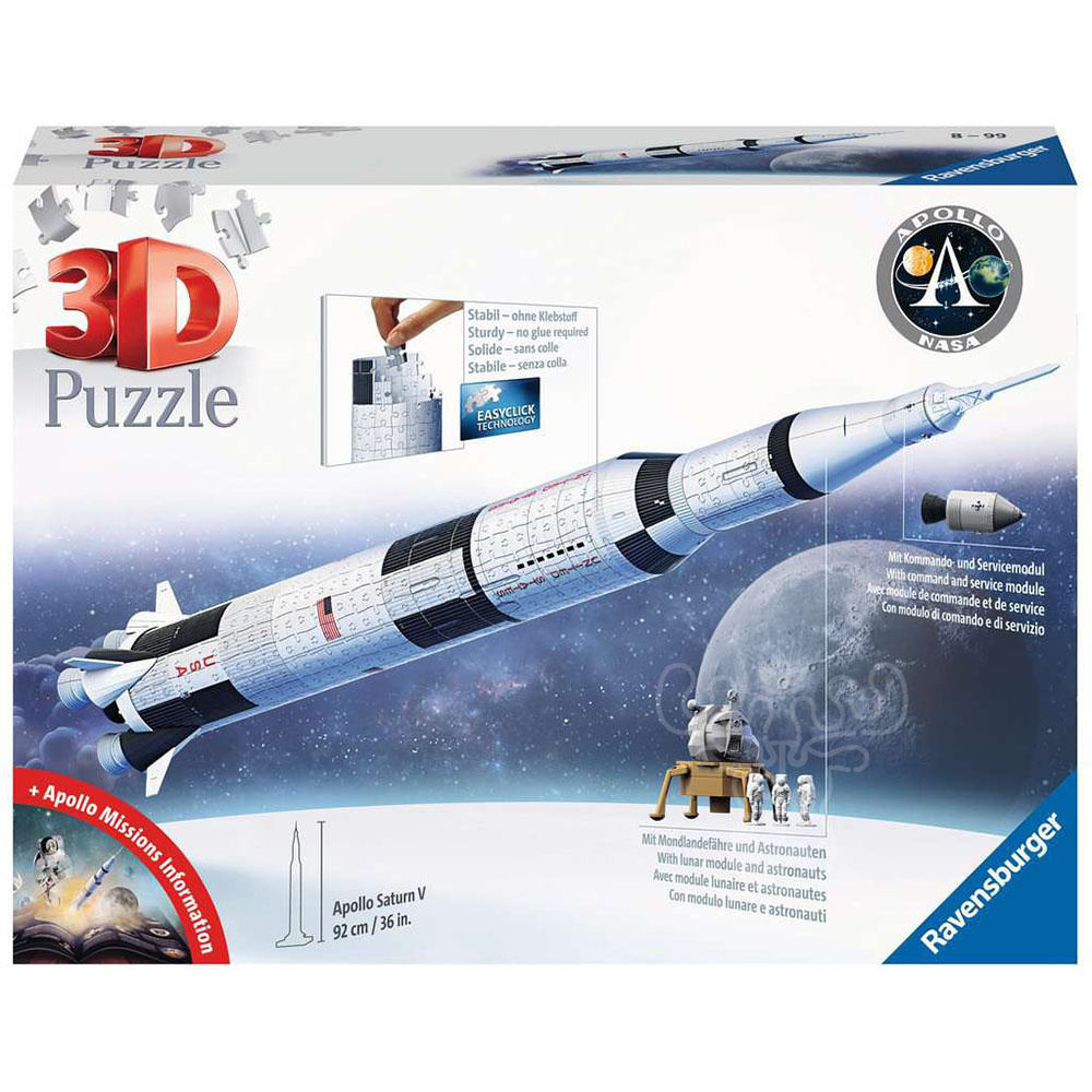 Ravensburger 3D Apollo Saturn V Rocket Puzzle 440pcs - Puzzles Canada