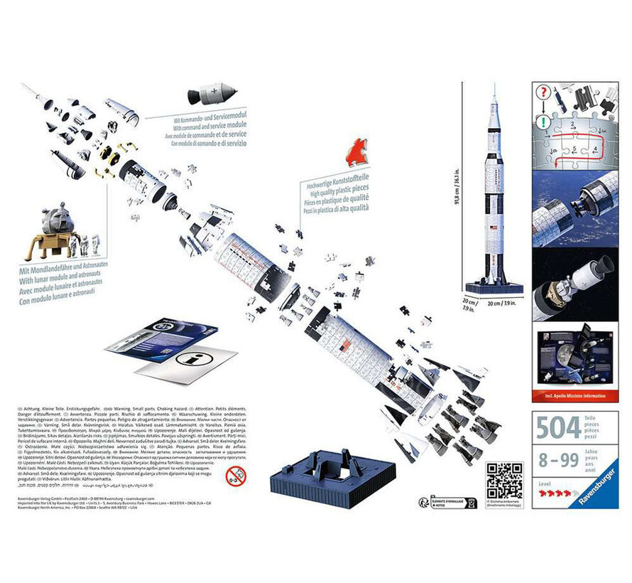 Ravensburger 3D Apollo Saturn V Rocket Puzzle 440pcs