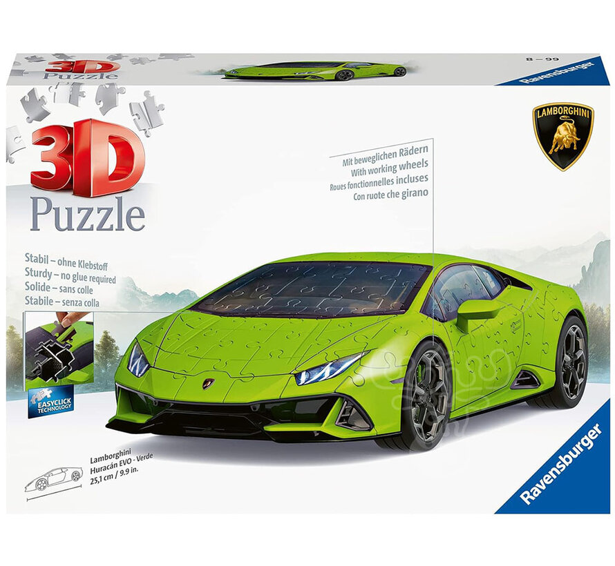 Ravensburger 3D Lamborghini Huracan Verde Puzzle 108pcs