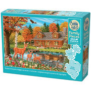 Cobble Hill Puzzles Cobble Hill Cottage Pond Family Puzzle 350pcs