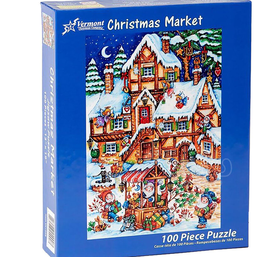 Vermont Christmas Co. Christmas Market Puzzle 100pcs
