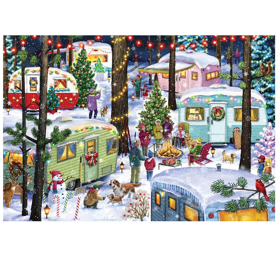 Vermont Christmas Co. Christmas Camping Puzzle 100pcs