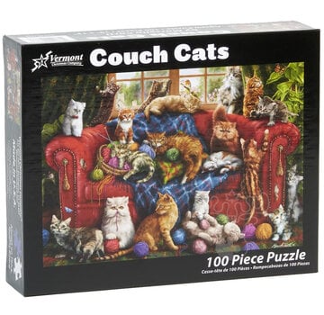 Vermont Christmas Company Vermont Christmas Co. Couch Cats Puzzle 100pcs