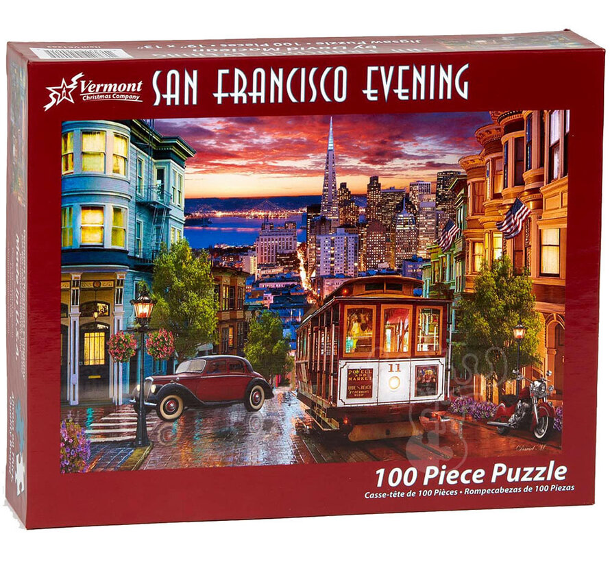 Vermont Christmas Co. San Francisco Evening Puzzle 100pcs
