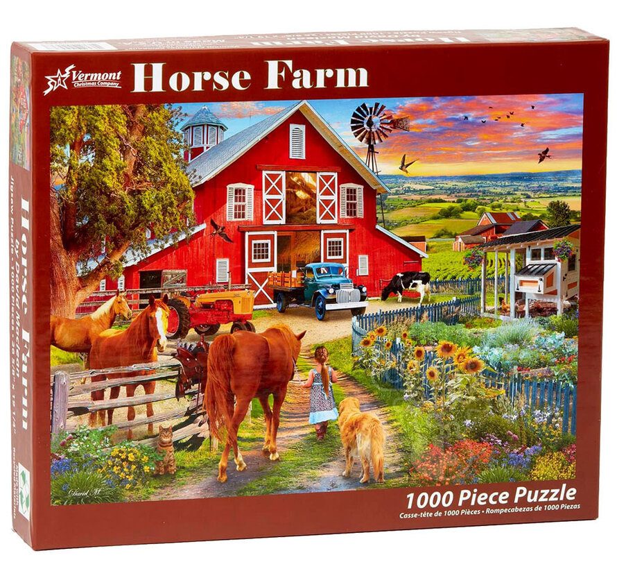 Vermont Christmas Co. Horse Farm Puzzle 1000pcs