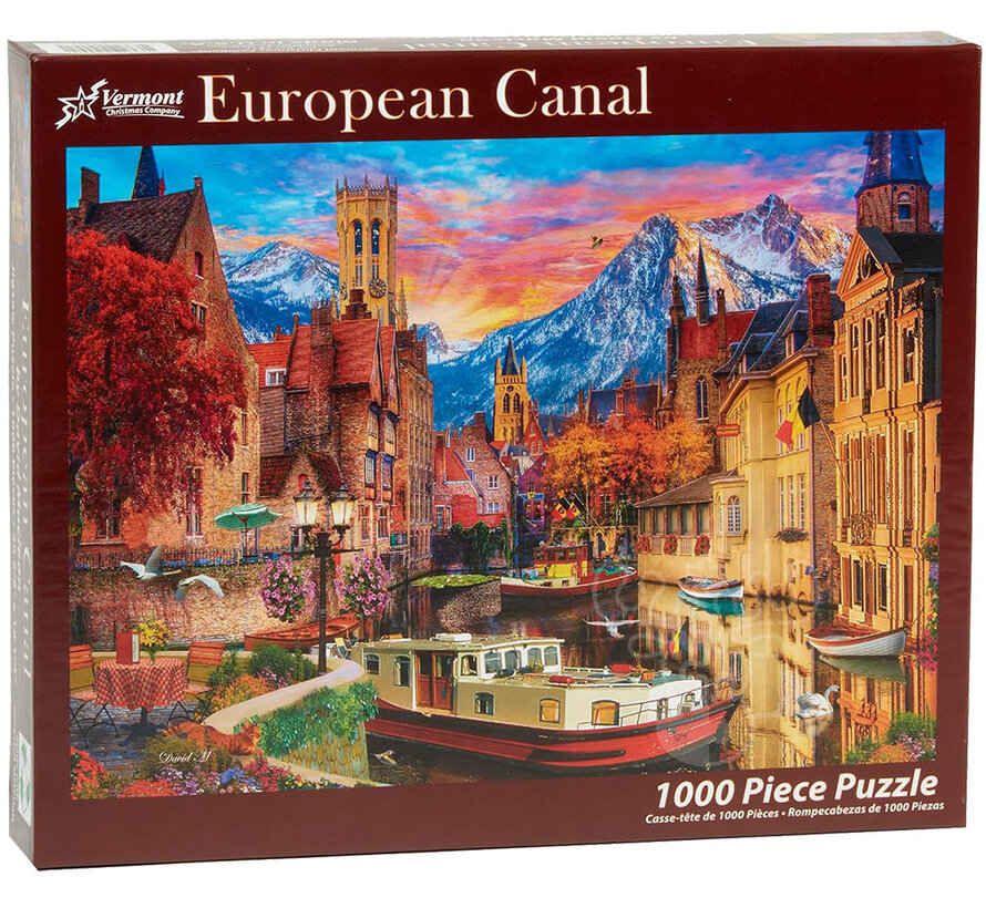 Vermont Christmas Co. European Canal Puzzle 1000pcs